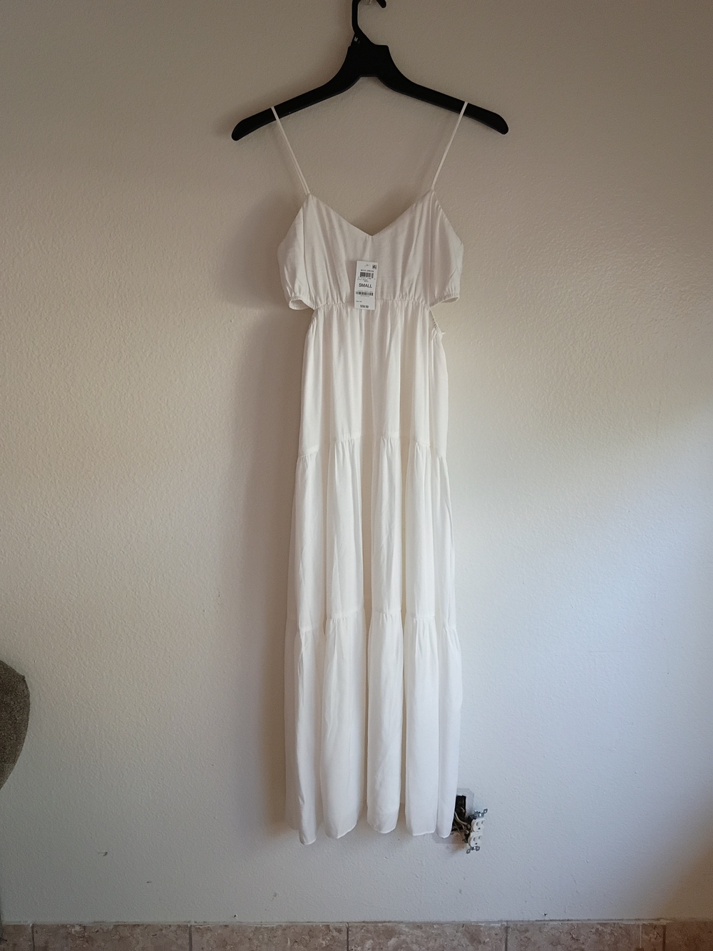 White Maxi Dress with Spaghetti Straps